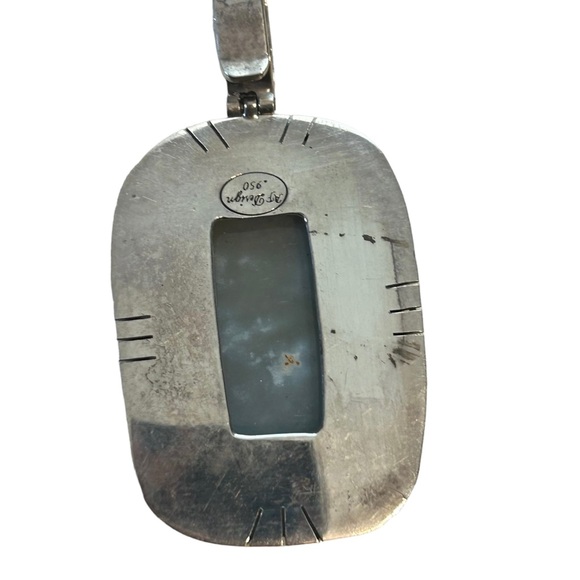 Southwest Design 950 Silver AF Designs Druzy Purple Peacock Pendant - Picture 5 of 7